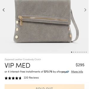 Hammitt VIP medium, pewter with gold hardware.